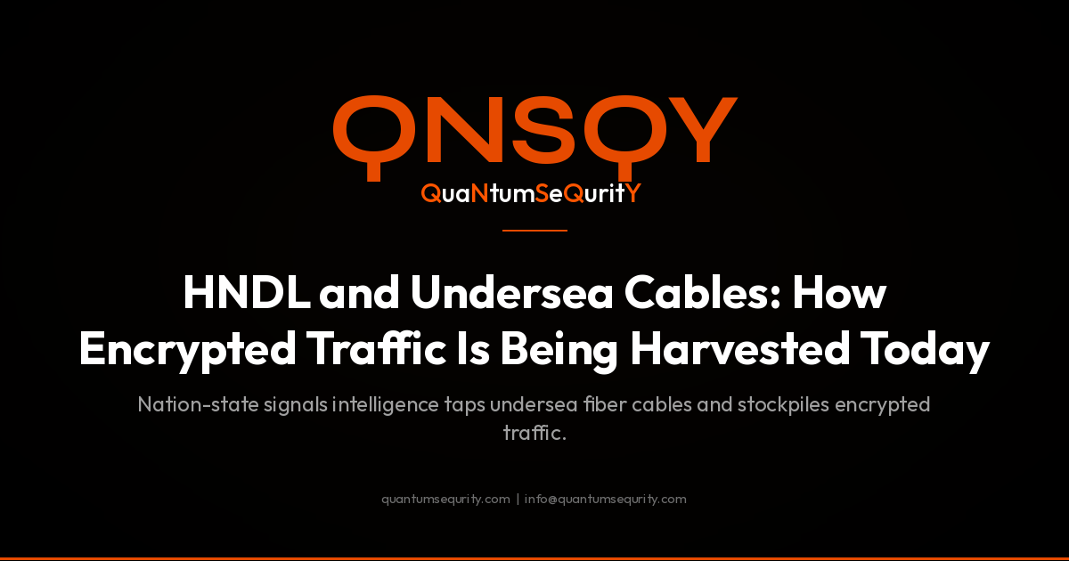 HNDL and Undersea Cables: How Encrypted Traffic Is Being Harvested Today - QNSQY post-quantum encryption guide