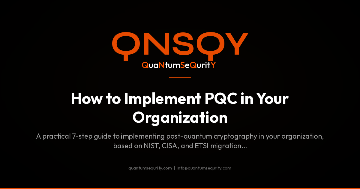 How to Implement PQC in Your Organization - QNSQY post-quantum encryption guide