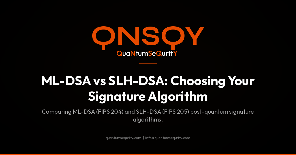 ML-DSA vs SLH-DSA: Choosing Your Signature Algorithm - QNSQY post-quantum encryption guide