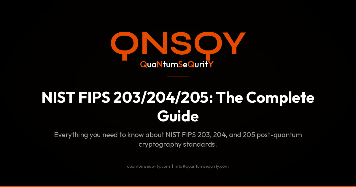 NIST FIPS 203/204/205: The Complete Guide - QNSQY post-quantum encryption guide