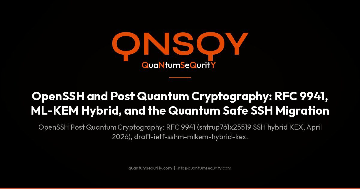 OpenSSH and Post Quantum Cryptography: RFC 9941, ML-KEM Hybrid, and the Quantum Safe SSH Migration - QNSQY post-quantum encryption guide