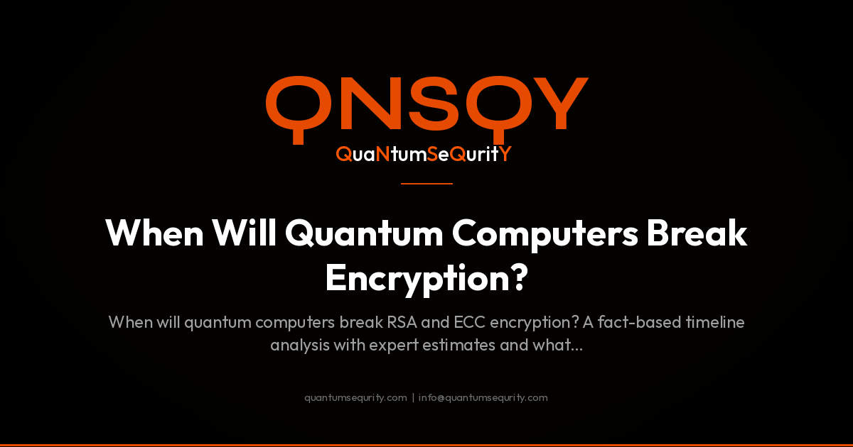 When Will Quantum Computers Break Encryption? - QNSQY post-quantum encryption guide