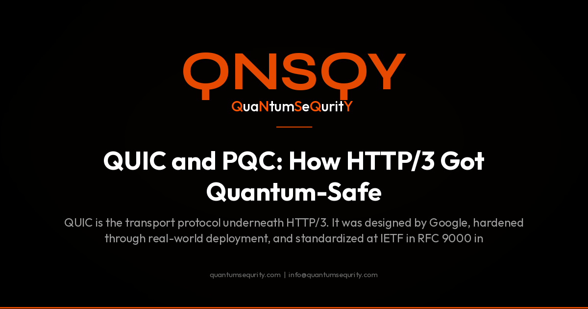 QUIC and PQC: How HTTP/3 Got Quantum-Safe - QNSQY post-quantum encryption guide