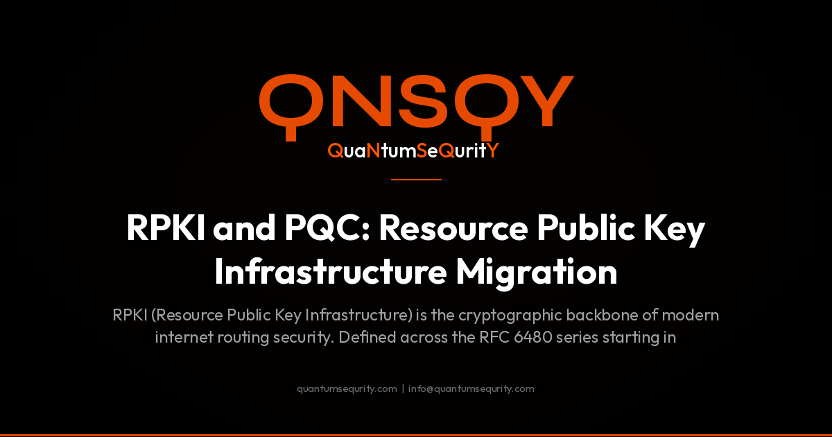 RPKI and PQC: Resource Public Key Infrastructure Migration - QNSQY post-quantum encryption guide