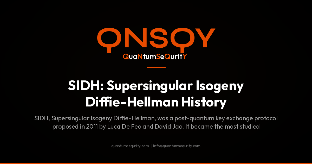 SIDH: Supersingular Isogeny Diffie-Hellman History - QNSQY post-quantum encryption guide